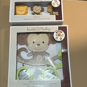 Koala Baby Monkey Wall Decor - Brown & Green